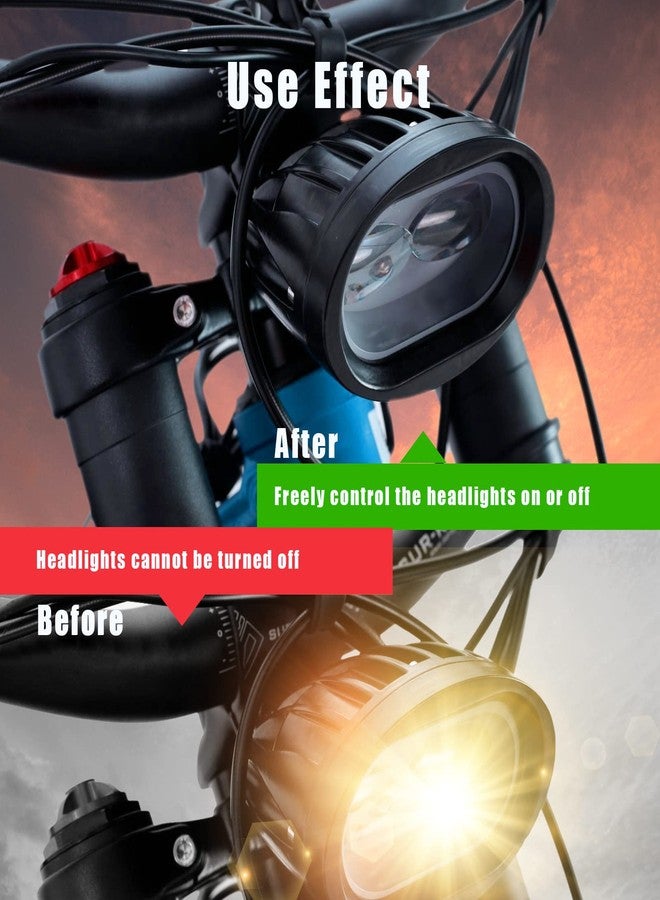 Dusledel Headlight Kill Switch Compatible with Sur Ron Segway X260 X160 Headlight Switch ON/Off, Plug and Play Switch with Blue Led Halo and Plugs - Image 3